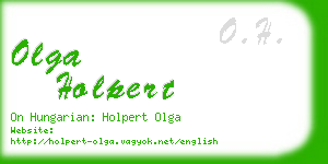 olga holpert business card